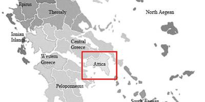Attica griekenland kaart