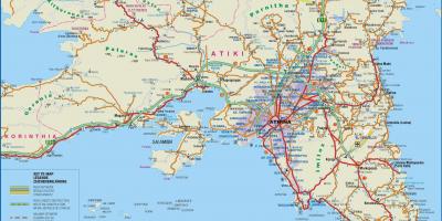 Kaart van griekenland attiki