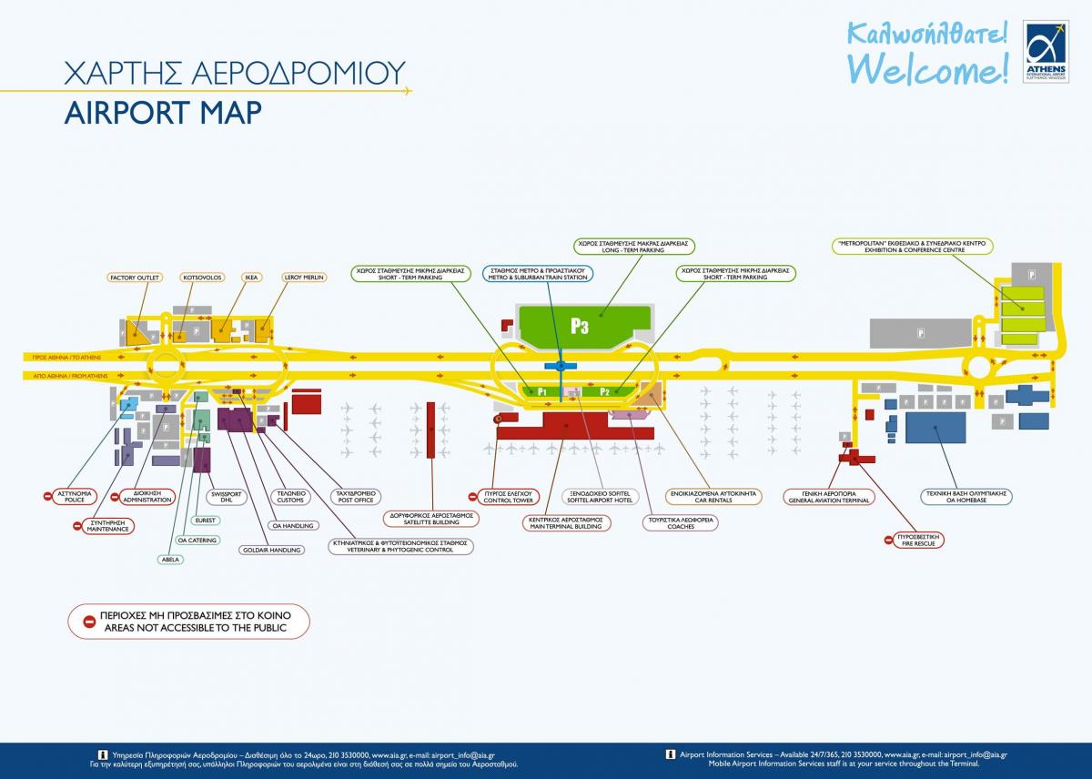 eleftherios venizelos airport-kaart