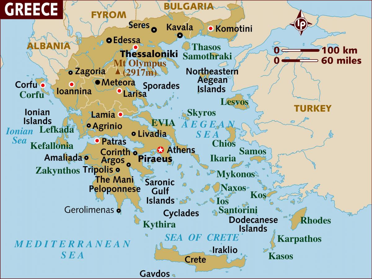 de hoofdstad van griekenland kaart